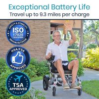 Vive Health Folding Lightweight Long Range Power Wheelchair