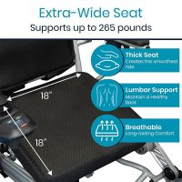 Vive Health Folding Lightweight Long Range Power Wheelchair