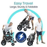 Vive Health Folding Lightweight Long Range Power Wheelchair